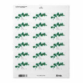 Étiquette Aquarelle classique Vert Anglais Ivy (Feuille entière)