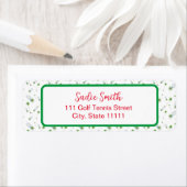 Étiquette Aquarelle Clubs De Golf De Noël Et Raquettes De Te (En situation)