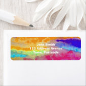 Étiquette Aquarelle colorée abstraite (En situation)