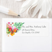 Étiquette Aquarelle colorée Tropical Summer Beach Mariage (En situation)