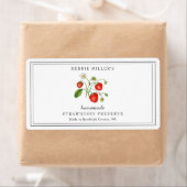 Étiquette Aquarelle Conserver la fraise / Confiture (En situation)