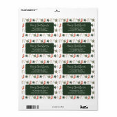 Étiquette Aquarelle cookie de Noël traditionnel élégant (Feuille entière)