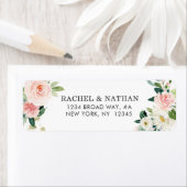 Étiquette Aquarelle couleur bleu-blanc (En situation)