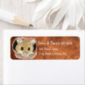 Étiquette Aquarelle Cuire Souris Adresse animale (En situation)