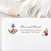 Étiquette Aquarelle d'Ancre marine (En situation)