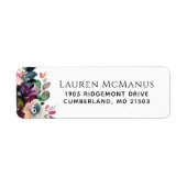 Étiquette Aquarelle d'automne Floral et Eucalyptus (Devant)