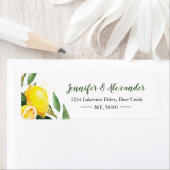 Étiquette Aquarelle de citron (En situation)