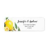 Étiquette Aquarelle de citron (Devant)
