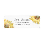 Étiquette Aquarelle de fleurs jaunes (Devant)