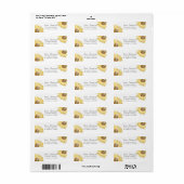 Étiquette Aquarelle de fleurs jaunes (Feuille entière)