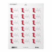 Étiquette Aquarelle de Noël (Feuille entière)