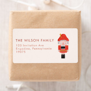 Étiquette Aquarelle de Noël Joyeux Noël Adresse