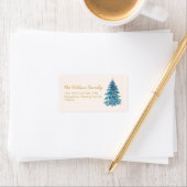 Étiquette Aquarelle de Noël Joyeux Noël Adresse (En situation)