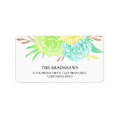 Étiquette Aquarelle d'été Floral (Devant)