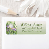 Étiquette Aquarelle douce Iris (En situation)