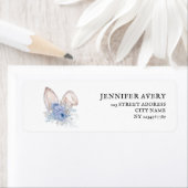 Étiquette Aquarelle Eau de lapin de Pâques (En situation)