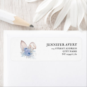 Étiquette Aquarelle Eau de lapin de Pâques