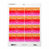 Étiquette Aquarelle Effets Salade de fruits ID134 (Feuille entière)