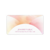 Étiquette Aquarelle Elegant Colorant Adresse Modèle (Devant)