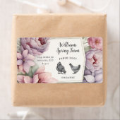 Étiquette aquarelle élégant rustique floral Oeuf Carton (En situation)