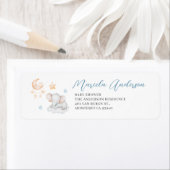 Étiquette Aquarelle Elégante Petit Étoile Eléphant Chaussure (En situation)