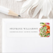 Étiquette Aquarelle élégante Succulents Mariage moderne (En situation)