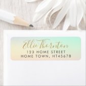 Étiquette Aquarelle été Adresse de retour (En situation)