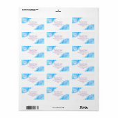 Étiquette Aquarelle étoile de David Bat mitzvah Retour RSVP (Feuille entière)