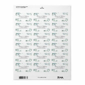 Étiquette Aquarelle Eucalyptus Verdure Élégant Chic (Feuille entière)