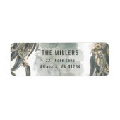 Étiquette Aquarelle Eucalyptus Verdure Feuille (Devant)