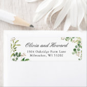 Étiquette Aquarelle Eucalyptus Verdure Feuilles de feuillage (En situation)