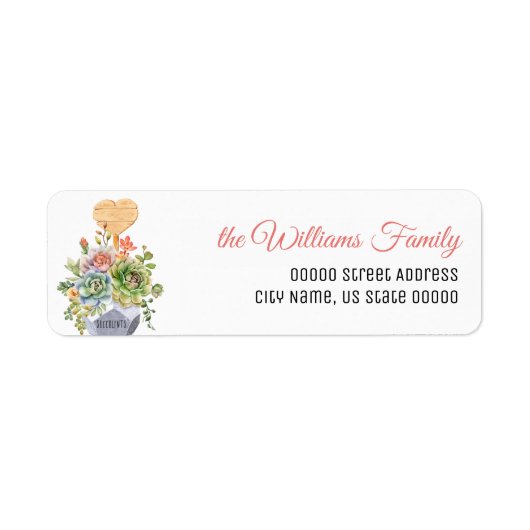 Étiquette Aquarelle Fleur vert Floral Adresse de retour (Devant)