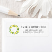 Étiquette Aquarelle Fleurs de citron Mariage d'été (En situation)