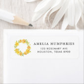 Étiquette Aquarelle Fleurs de citron Wreath Mariage d'été La (En situation)