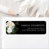 Étiquette Aquarelle Fleurs & Faux Gold Parties scintillant C (En situation)