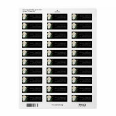 Étiquette Aquarelle Fleurs & Faux Gold Parties scintillant C (Feuille entière)