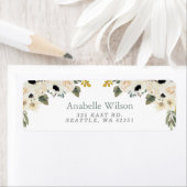 Étiquette Aquarelle Fleurs Sage Ivory Floral (En situation)