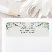 Étiquette Aquarelle Floral Fleur sauvage Printemps mariage (En situation)