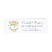 Étiquette Aquarelle Floral Garden Party Crest (Devant)