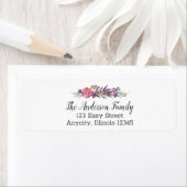 Étiquette Aquarelle Floral Moving Faire-part Adresse (En situation)