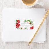 Étiquette Aquarelle Floral Noël Floral n Foliage (En situation)