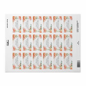 Étiquette Aquarelle Floral Pastel Adresse (Feuille entière)