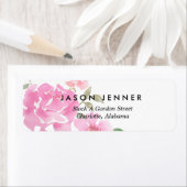 Étiquette Aquarelle Floral Pink Peonies Mariage Chic (En situation)