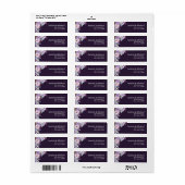 Étiquette Aquarelle Floral Purple Mariage (Feuille entière)