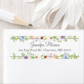 Étiquette Aquarelle Florale (En situation)