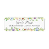 Étiquette Aquarelle Florale (Devant)