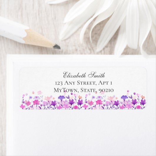 Étiquette Aquarelle Florale (En situation)