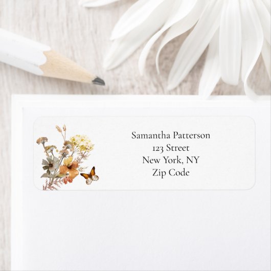 Étiquette Aquarelle Florale (En situation)