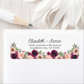 Étiquette Aquarelle florale Bourgogne (En situation)