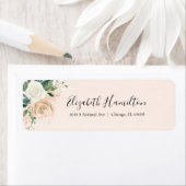 Étiquette Aquarelle florale délicate rose (En situation)